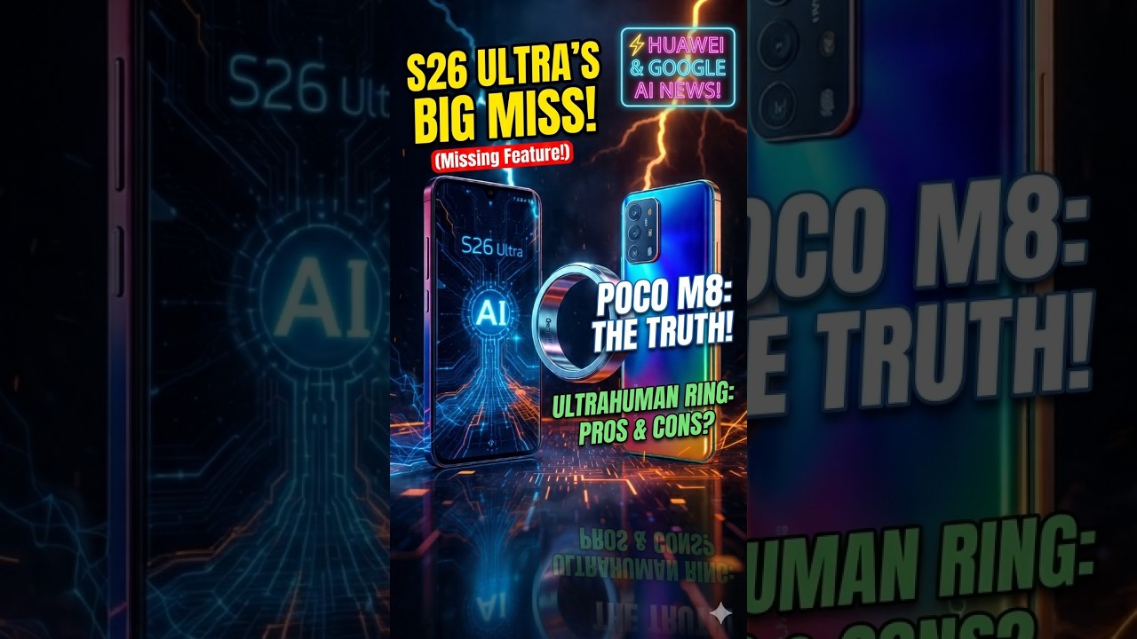 S26 Ultra’s Missing Feature & Google’s New AI! ⚡ Poco M8, Huawei & Ultrahuman Ring Pro Pros/Cons 🔥-