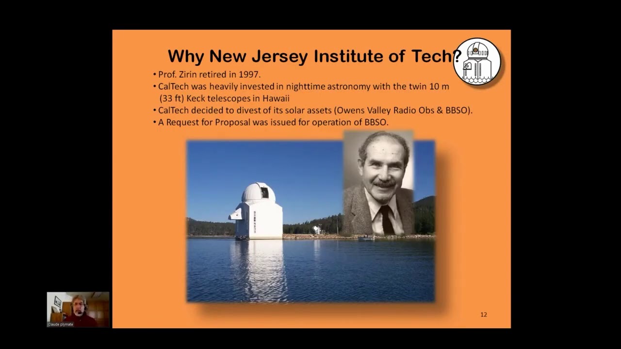 Claude Plymate Solar Observation with a BIG telescope