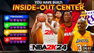 BEST CENTER BUILD & BADGES ON NBA 2K24 - BEST INSIDE BIGMAN BUILD NBA2K24
