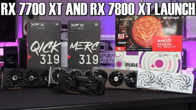 GPUs Radeon RX 7800 XT e RX 7700 XT são até 31% mais rápidas que