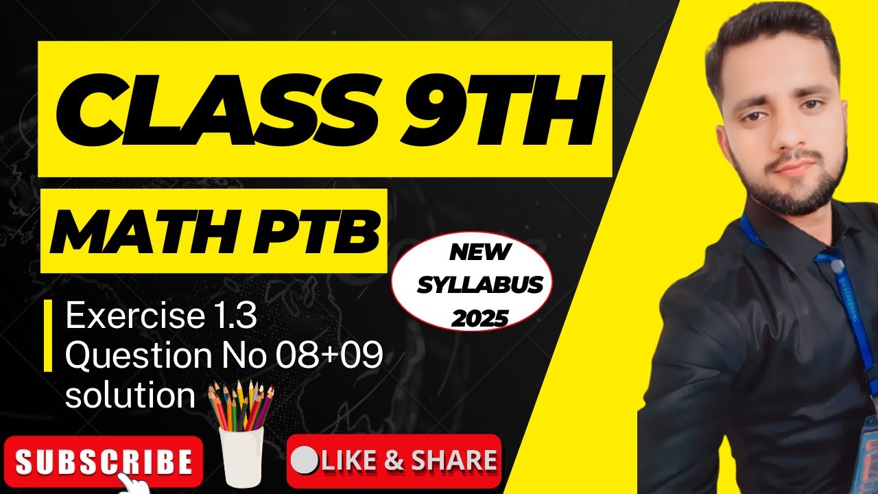 9th Class Math Exercise 1 3 Q 8 9 Applications Of Real Numbers 9th Class Math Exercise 1 3 Q 8 9 Applications Of Real Numbers