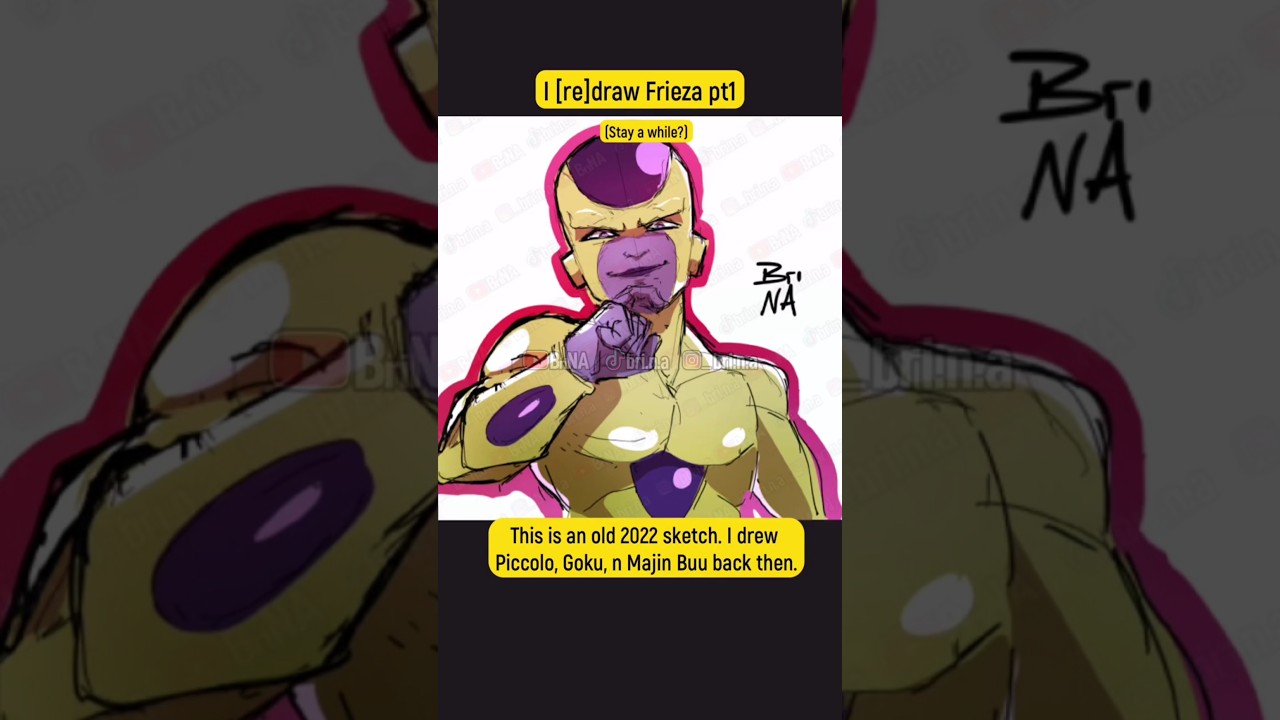 Watch me draw Frieza pt 1 #frieza #dragonballz #dragonballsuper
