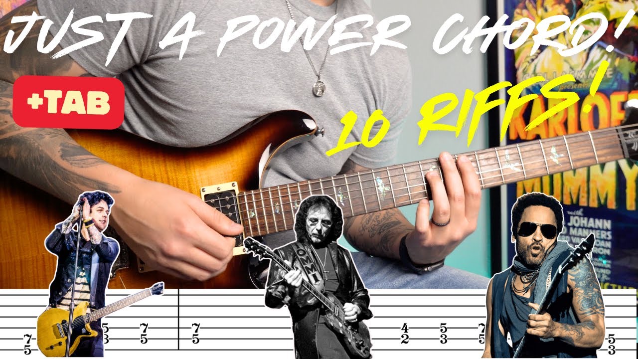 10 Iconic Guitar Riffs Using Only A POWER CHORD! (+TAB) - YouTube