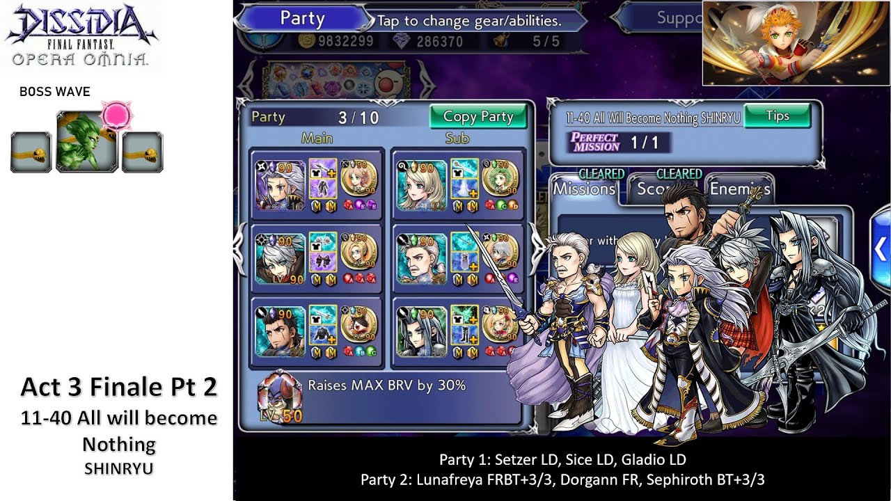 DFFOO GL | Act 3 Finale Pt 2 SHINRYU | My Trump Card is...?