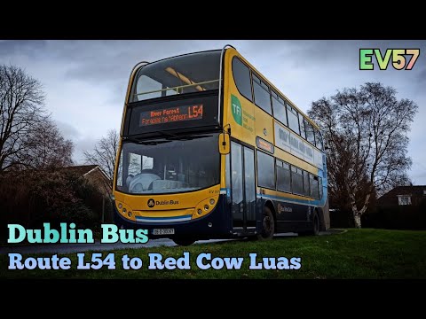 Dublin Bus | Route L54 (River Forest to Red Cow Luas) | FULL Route Visual | EV57 (08-D-30057)