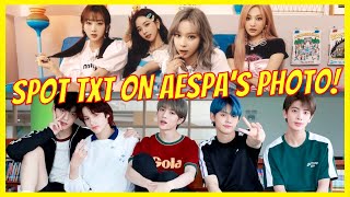 Can you spot TXT in aespa's Girls comeback photos? screenshot 4