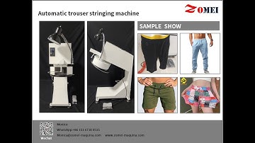 Automatic drawstring machine for trousers production wearing rope