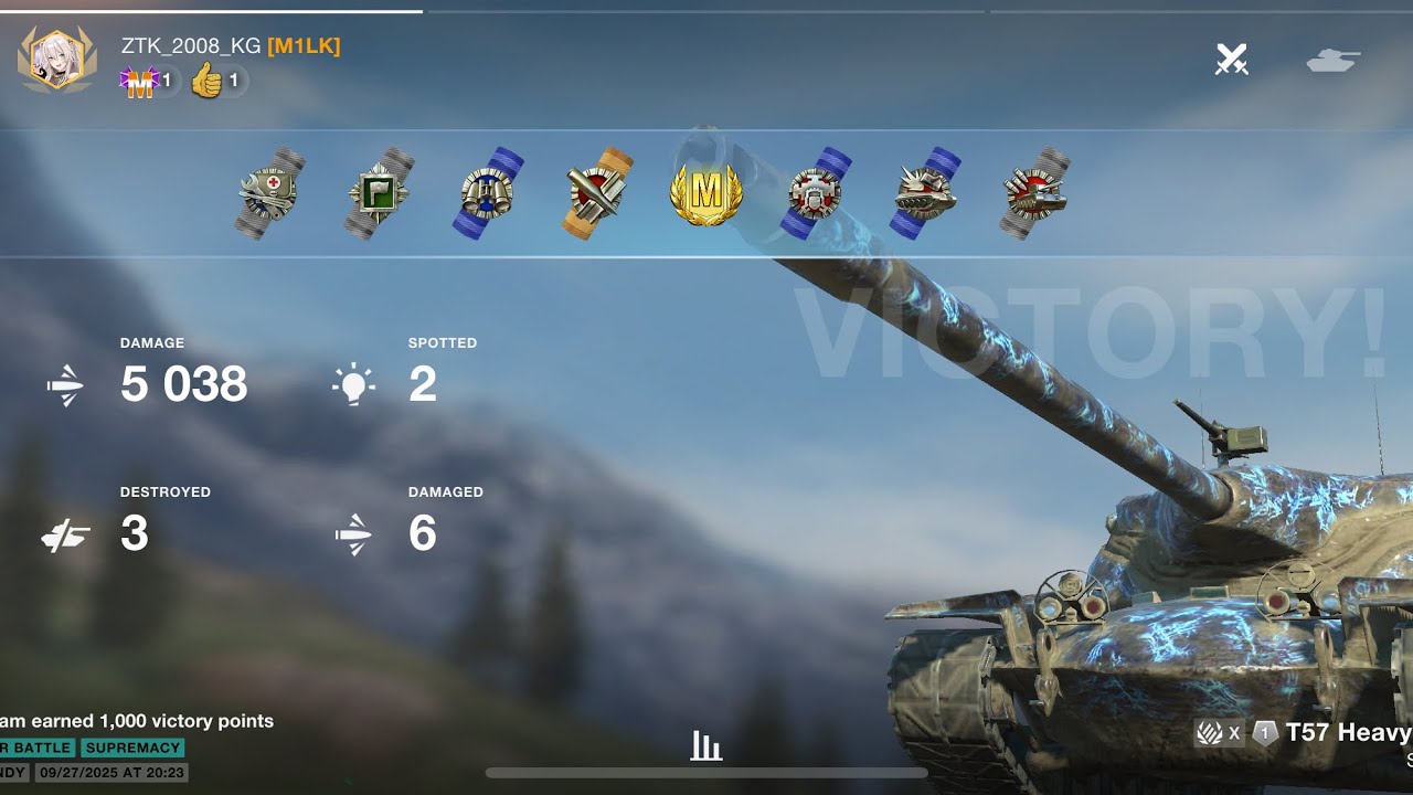 wot blitz I ace tank is t57 heavy 5k dmg to get masters!