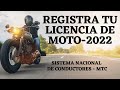 Registra tu licencia de moto  mtc  2022  sistema nacional de conductores