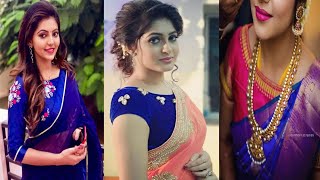 Beautiful Boat Neck Blouse Design, boat neck Saree blouse designs, trendy boat neck blouse design screenshot 5
