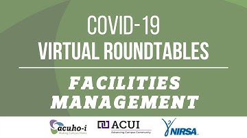COVID 19 Virtual Roundtable - Facilities April 3 2020