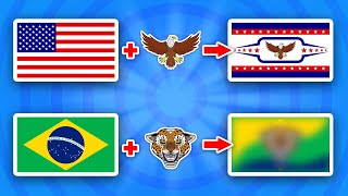 Animals of Different Countries With Their Flags | Fun With Animal Flags