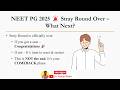 Stray Round Over – A Clear Restart Plan for NEET PG 2026 #neetpg