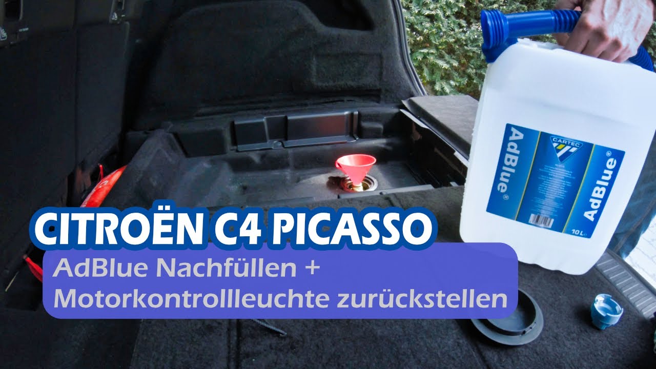 AdBlue nachfüllen & Motorkontrollleuchte zurückstellen Citroën C4