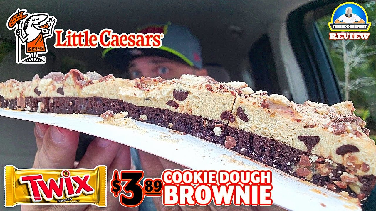 Little Caesars® TWIX® Cookie Dough Brownie Review! 🍫🍪 theendorsement