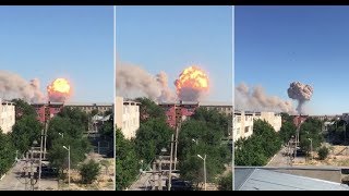 Взрывы боеприпасов на складах в Арыси Казахстан