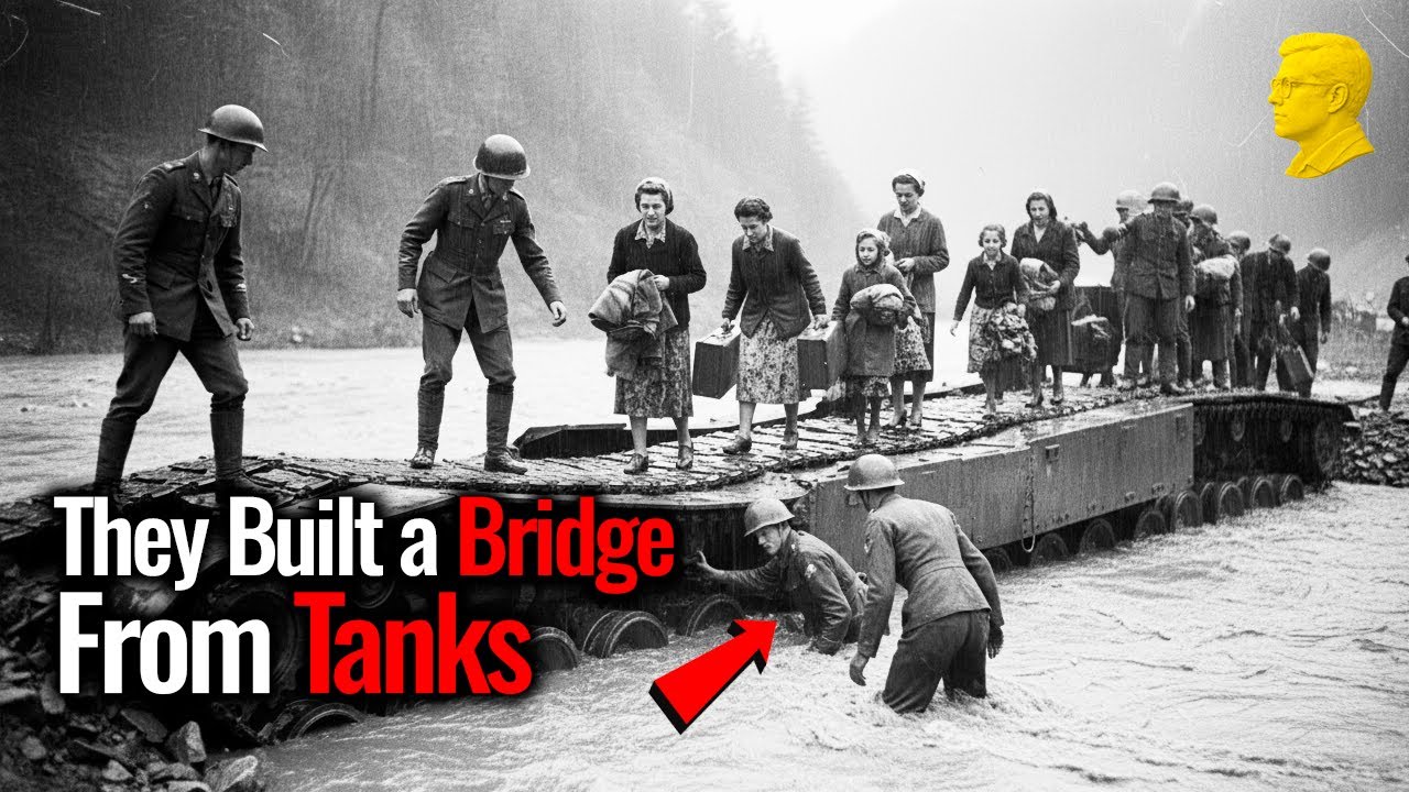 The Day Engineers Built a Bridge Out of Tank Parts — And Saved Hundreds of Civilians From a Flood