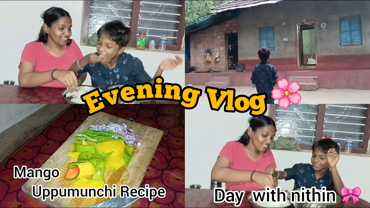 Evening vlog 🌸 | Mango recipe 😋 | #vlogfeed #mango #trendingvideo #eveningvlog #kannadavlogs