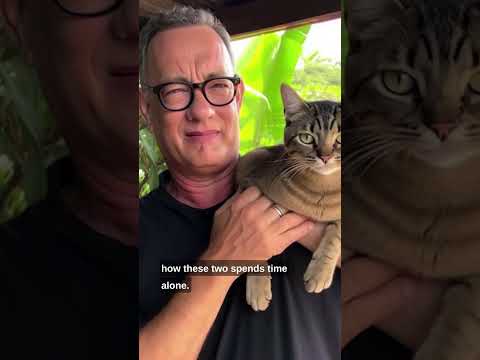 😎TOM HANKS showed how he spends time with his pet. MUST SEE! #TomHanks #pet #ai