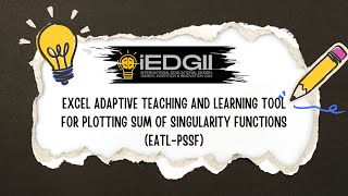 iEDGII - Excel Adaptive Teaching and Learning Tool for Plotting Sum of Singularity Functions