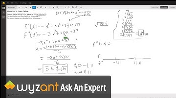 Find x coordinates of points of inflection for a cubic polynomial function.