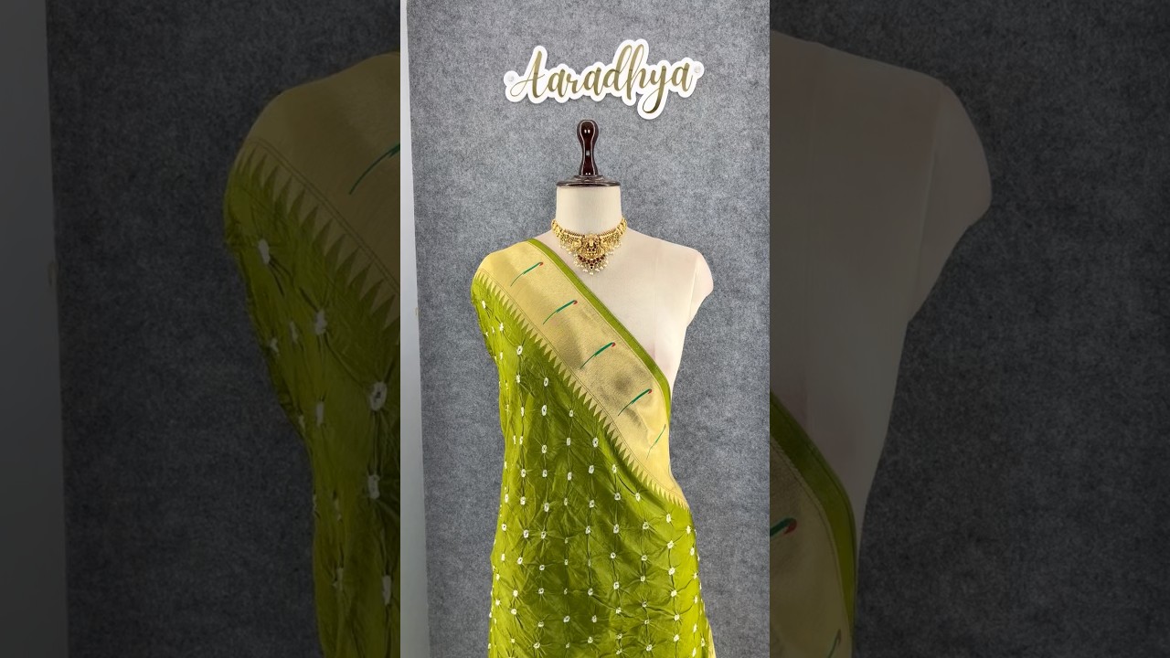 Premium Viscose Pure Paithani Bandhani Fusion Saree