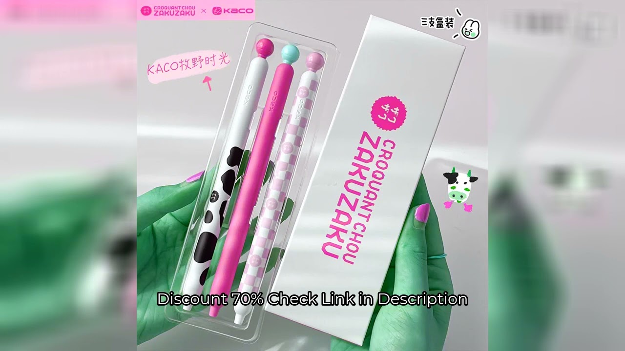 KACO ZAKUZAKU Gel Pen Set,0.5mm Smooth ST Nib Aesthetic Writing Black Ink Stress-Relief Signing Styl