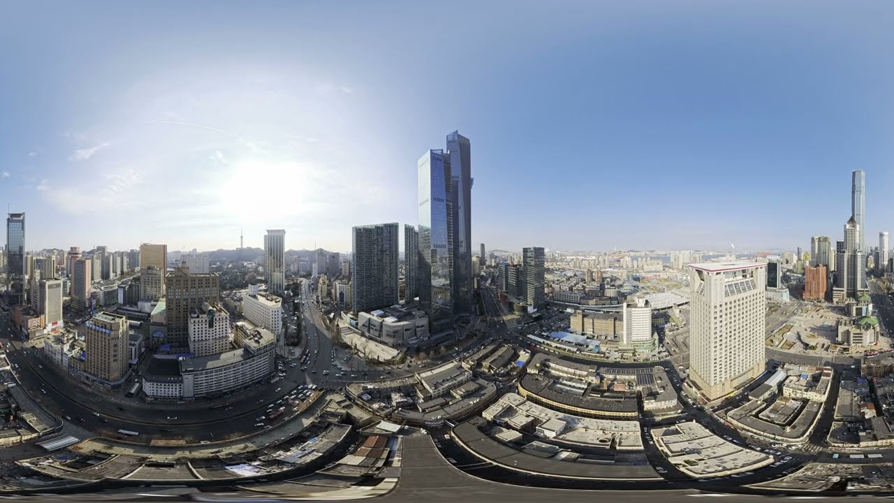 Daytime Aerial Walk | Renmin Road to Zhongshan Square | antigravity a1 360 video