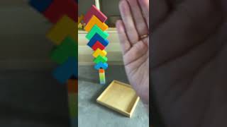 GRIMM'S Large Square puzzle stack  #grimmswoodentoys