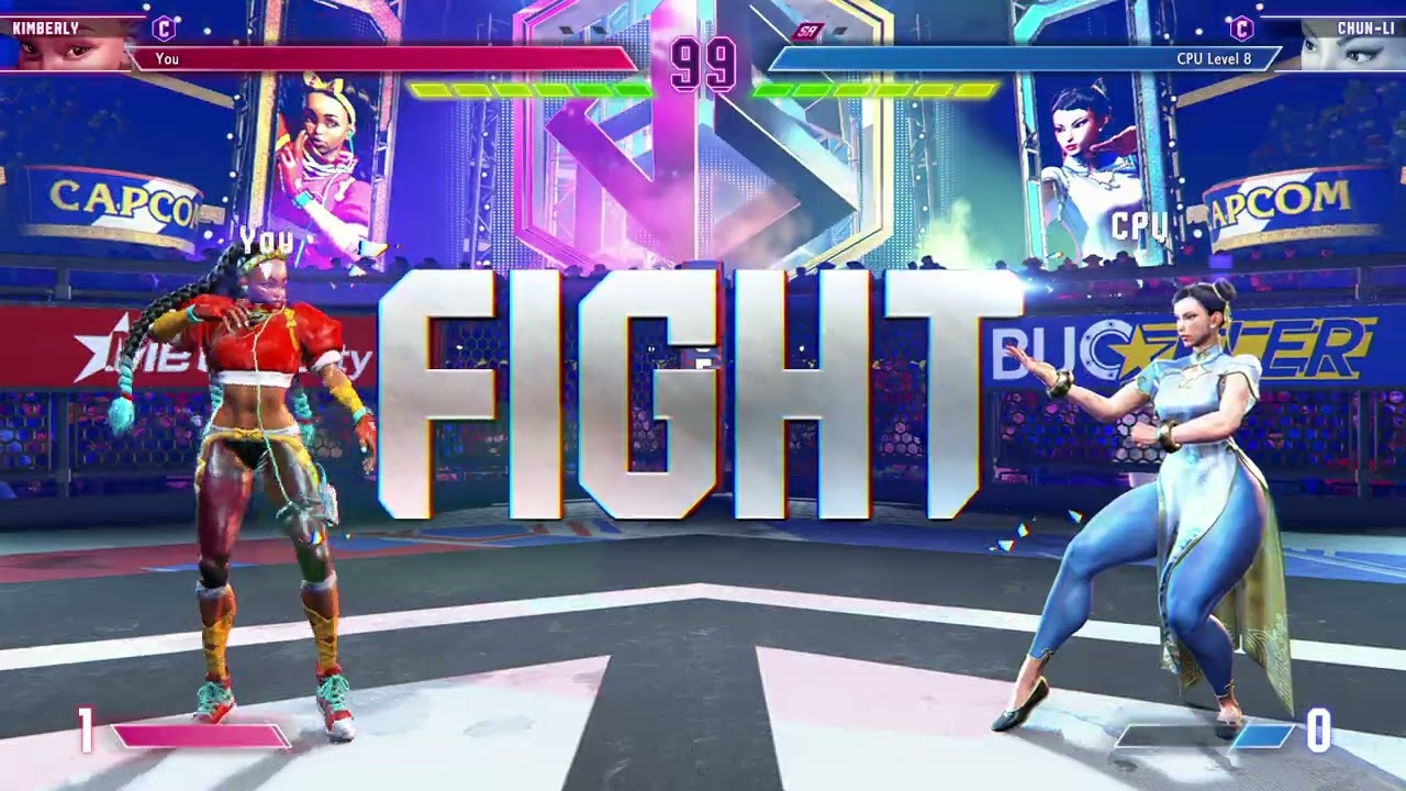 Street Fighter 6 Kimberly vs Chun Li Gameplay No Commentary