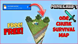 How To Download Minecraft One Chunk World Map😱 | One Chunk Survival Map | Free Download screenshot 3