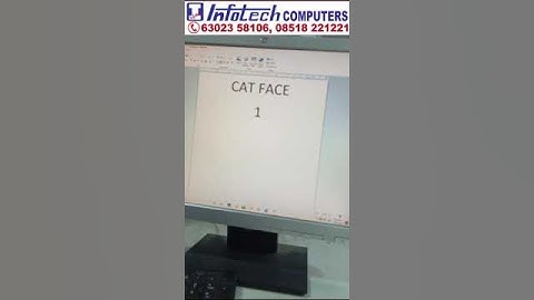 Create cat  Word Document | Infotech Computers Bhagya Nagar Kurnool 6302358106