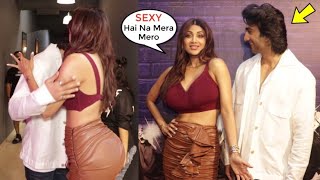 Shilpa Shetty Surprise KISSðŸ˜ðŸ˜ To Young Actor Meezaan & FLIRTS With Him At  Hungama 2 Movie Promotion - YouTube