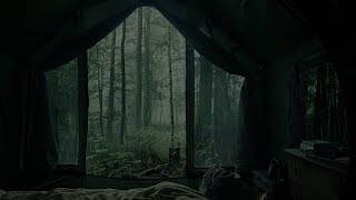 Small Hidden In The Middle Of The Big Forest In A Hut  The Rain Is Open To The Heart