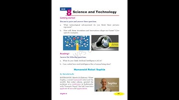 Humanoid Robot Sofia | Exercise Solution | Class 9 Eng Unit 8 | Reading 1 | Science and Technology