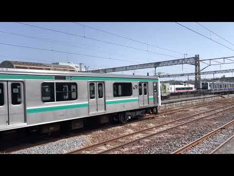 【いわき駅横の留置線へ】常磐線E501系回送電車 いわき駅5番線発車 (K702編成)