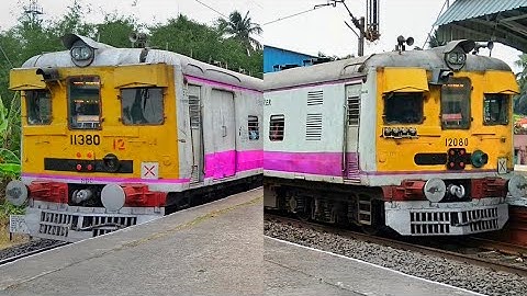 Similar Model Old Conventional Howrah-Barddhaman-Howrah EMU Local Train Crossing Back to Back | ER