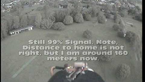 Flytron RSSI Test - and Crash