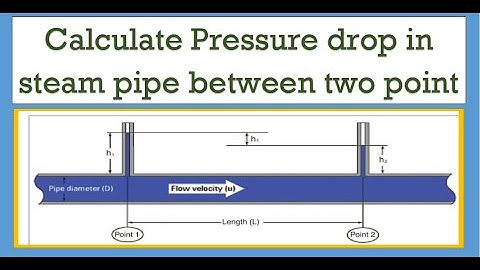 How to find out the pressure drop between two points in steam pipe.