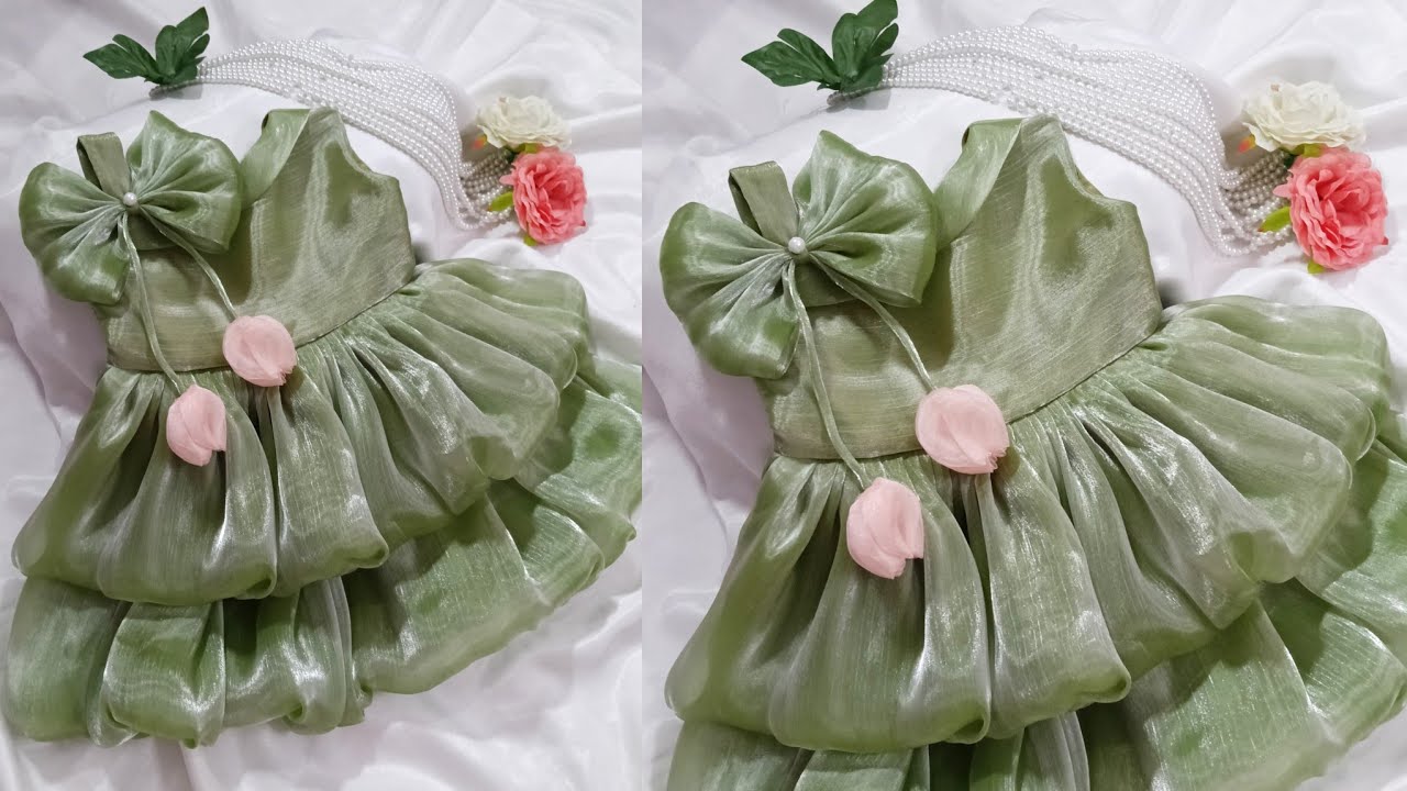 Frill/ Layer Baby Frock 🌷Cutting And Stitching Very Easy |1-2 Years baby Frock#kidsfrock #tutorial 