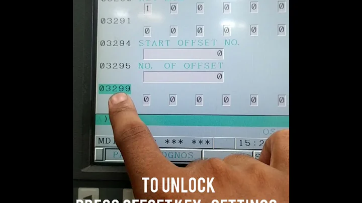 How to Lock & Unlock PARAMETER WRITE using 3299 in CNC Machine