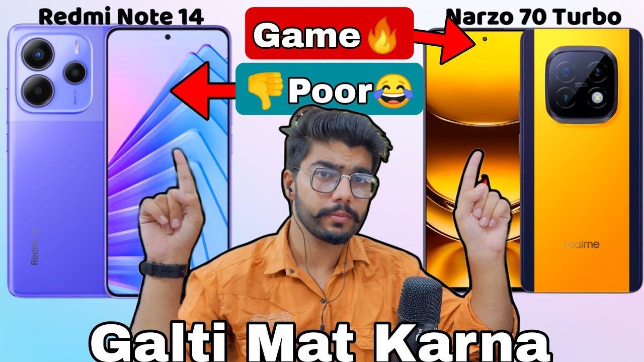 Redmi Note 14 vs Realme Narzo 70 Turbo  - ⚡Full Comparison🔥 | Galti Mat Karna❌ | Value For Money❓