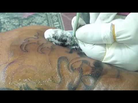 Traditional Thai Bamboo Tattoo Part 3 of 4
