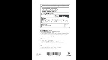 2025 Pearson EDEXCEL GCSE History Paper 1 1hi0 11 ThemATIc Study And Historic Environment