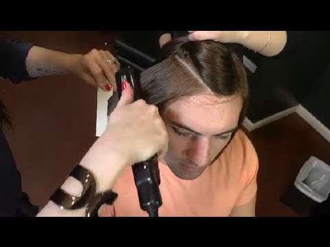 How to Use Hair Straighteners for Men : Hair Styling for 