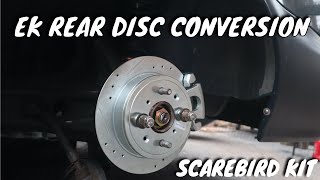 Installing The Scarebird Rear Disc Conversion Kit On My EK Civic!