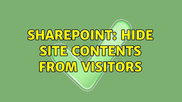 Sharepoint: Hide site contents from visitors