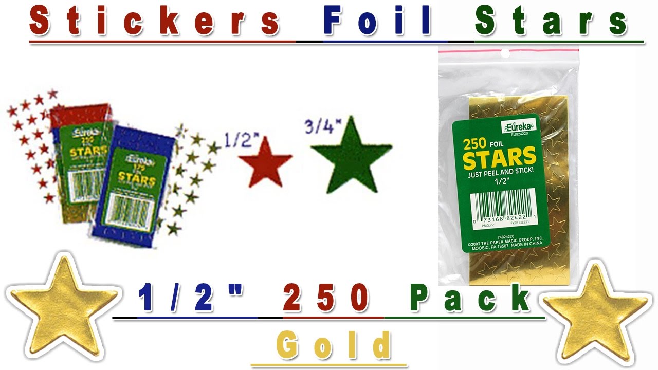 Video thumbnail — Star Stickers - Foil Star Stickers - Gold Star Stickers