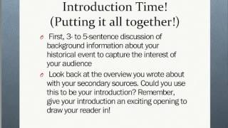 HIS 100 Week 6 Research Plan and Introduction CC