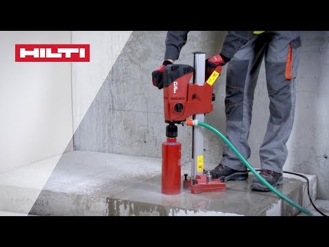 HOW TO use Hilti DD 120 diamond coring tool for wet drilling into concrete